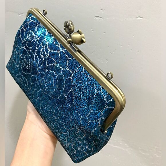 Handmade Glitter Genuine Leather "Cat paw" Kisslock Clutch/Shoulder/Crossbody - Picture 12 of 16